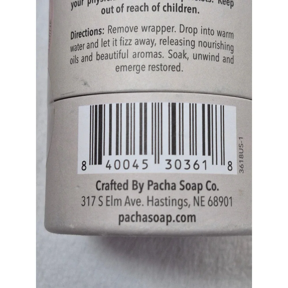 Pacha Soap Co‎ Classic Collection Moisturizing Bath Bombs 4-Pack 2oz Each Vegan